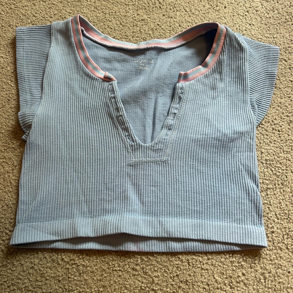 Out from Under Urban Outfitters top in Blue and Pink